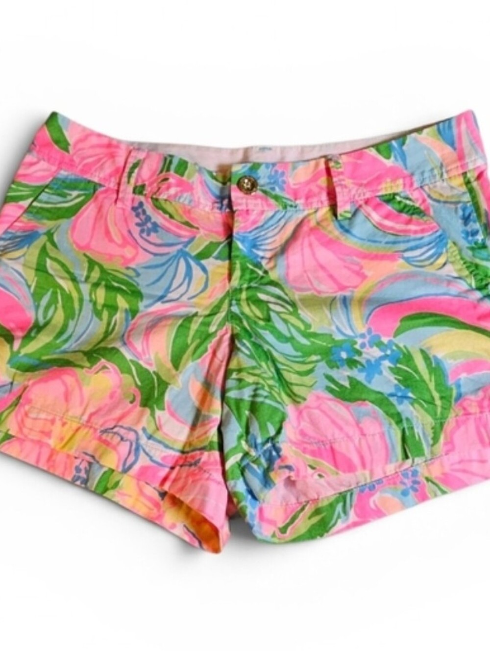 Lilly Pulitzer Pink & Green Floral "Callahan" Shorts